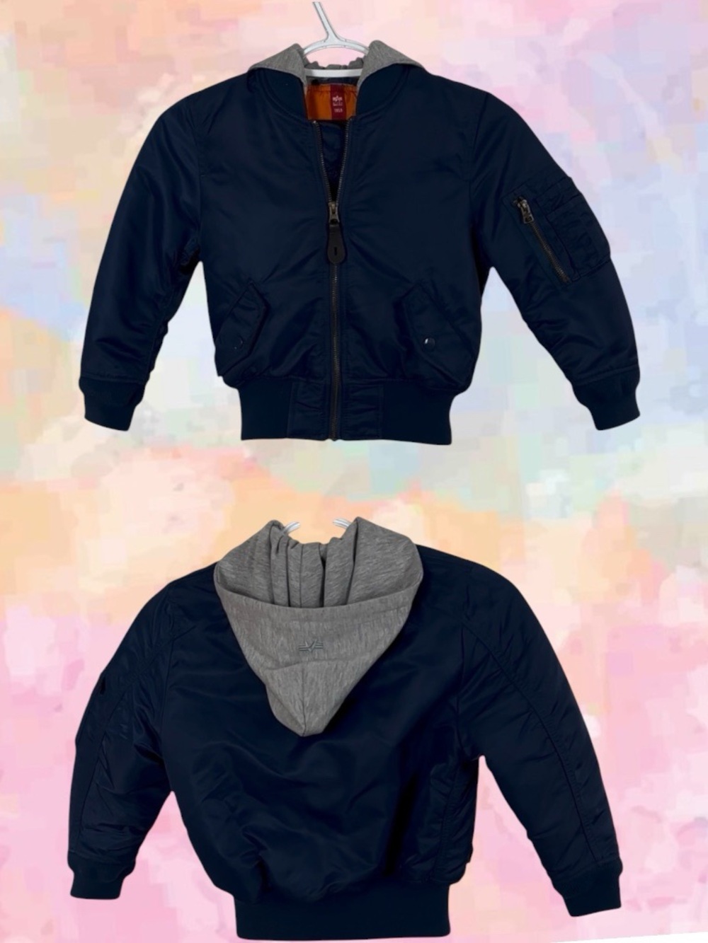 ALPHA IND. Lined Hooded Bomber Jacket 4/5 Video